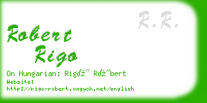 robert rigo business card